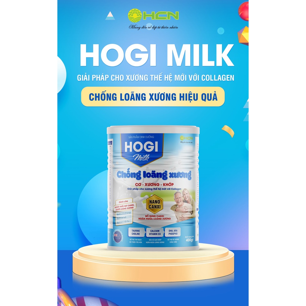 Sữa chống loãng xương Hogi milk 400g giúp xương chắc, tăng cường Canxi khỏe khớp