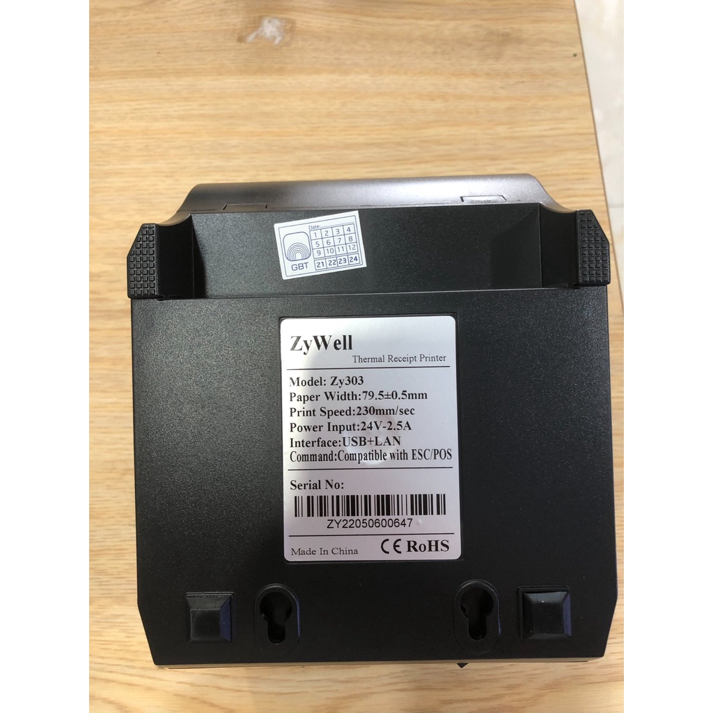 Máy in nhiệt hoá đơn K80 cổng USB + LAN gắn dây lan in qua Wifi - Zywell 303 phần mềm kiotviet, sapo, pos365, sobanhang