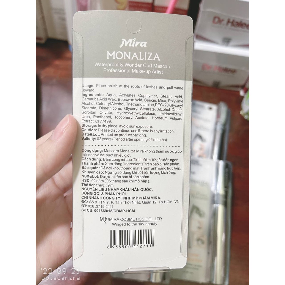 Mascara Không Trôi Cong Mi Hàn Quốc Mira Monaliza 9ml