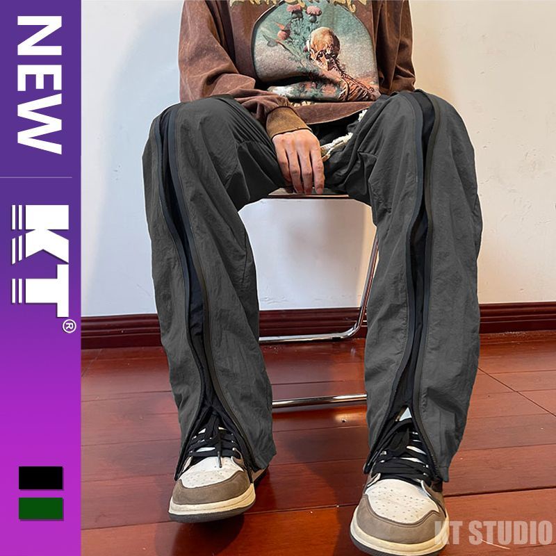 Áo Khoác Đen Chống Gió Chống Thấm Nước Có Khóa Kéo Phong Cách Mỹ Cho Nam Nữ