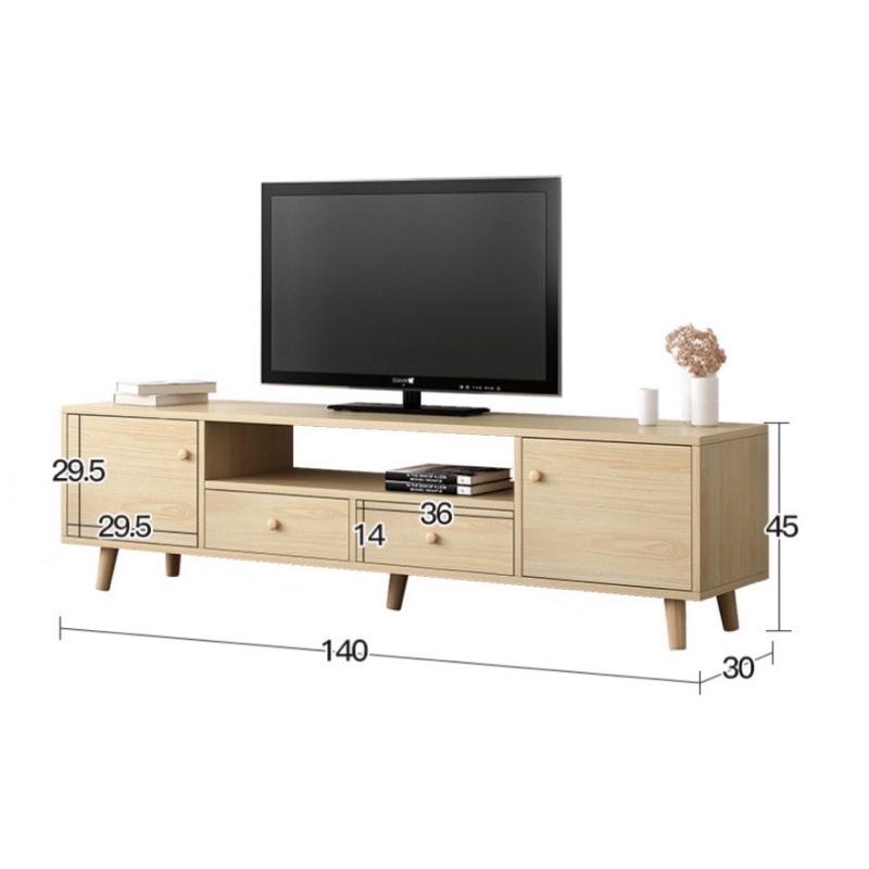 Kệ Tivi Để Sàn 2 Cánh Mở Kết Hợp 2 Ngăn Kéo GP122 Thương Hiệu IGA