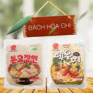 Lốc 2 gói lớn Mì Udon Hanil Bongojang / Deuchi gói 200g