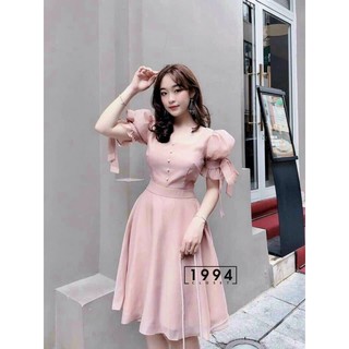 🪴Váy xoè nơ tay siêu đẹp. Size S M