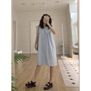 [HÀNG THIẾT KẾ - CRUSHH STUDIO] D04 - Đầm sơ mi caro xanh xốp