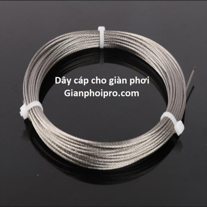 Cuộn cáp inox 304 cho dàn phơi thông minh Hòa Phát chống han gỉ, sờn đứt