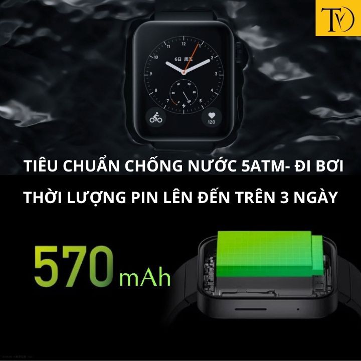 Đồng hồ thông minh Xiaomi Mi Watch LTE, Hỗ trợ Esim tại Việt Nam, Máy mới 100% Fullbox