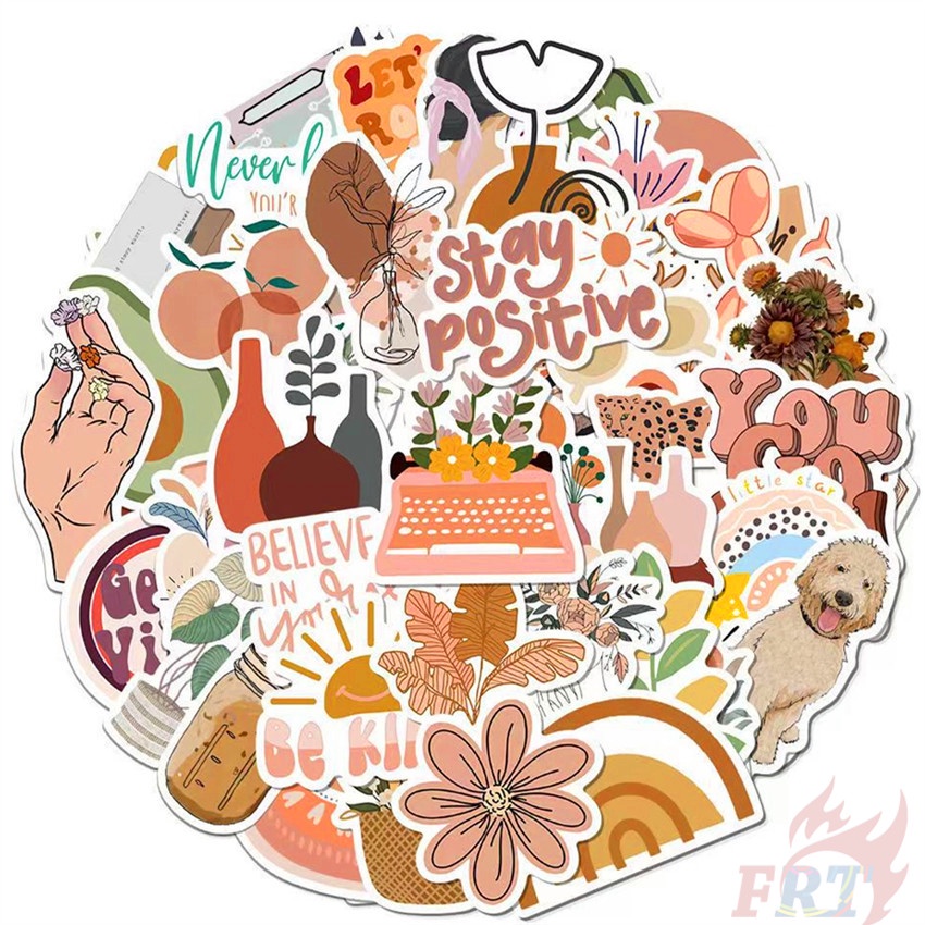 ❉ Miếng Dán Trang Trí Họa Tiết Graffiti Nghệ Thuật Kiểu Boho 01 ❉ Bộ 50 Sticker Chống Thấm Nước Họa Tiết Doodle Hợp Thời Trang