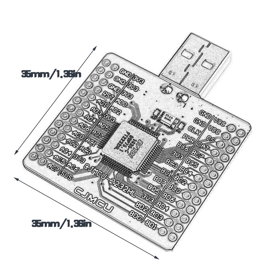 CJMCU-2232 FT2232 HL USB to UART FIFO SPI I2C JTAG RS232 Module FT2232HL N9P6