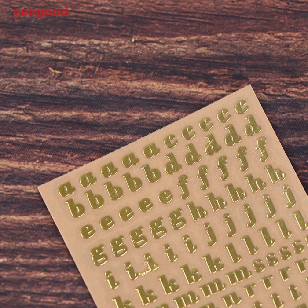 Bộ 3 Miếng Dán Chữ Cái 3mm Bằng Nhựa Epoxy Lấp Lánh