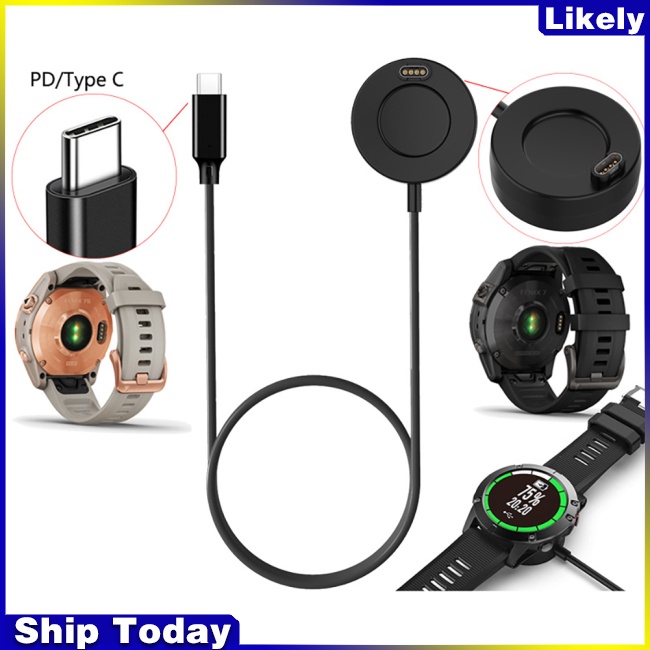 Dây Cáp Sạc Pin Loại C Tương Thích Với Garmin Fenix 7 7s 7x 6 5 Venu2