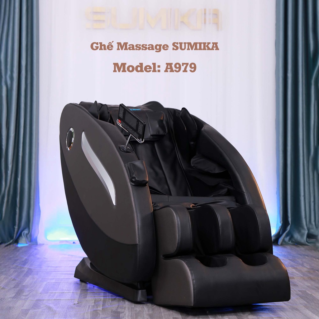 Ghế Massage Toàn Thân SUMIKA A979 - Điều Khiển Giọng Nói Tiếng Việt - Chuyên Sâu Cho Cổ, Vai, Gáy, Lưng, Eo, Chân