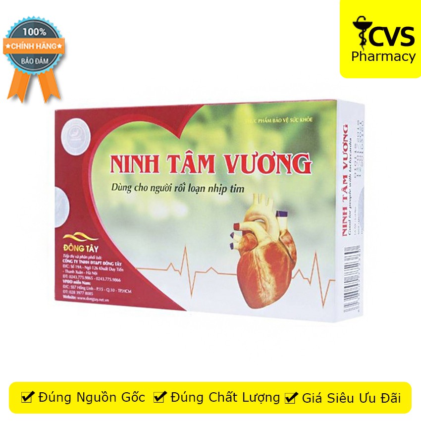 Ninh Tâm Vương - Viên uống cho người rối loạn nhịp tim  30 Viên - cvspharmacy