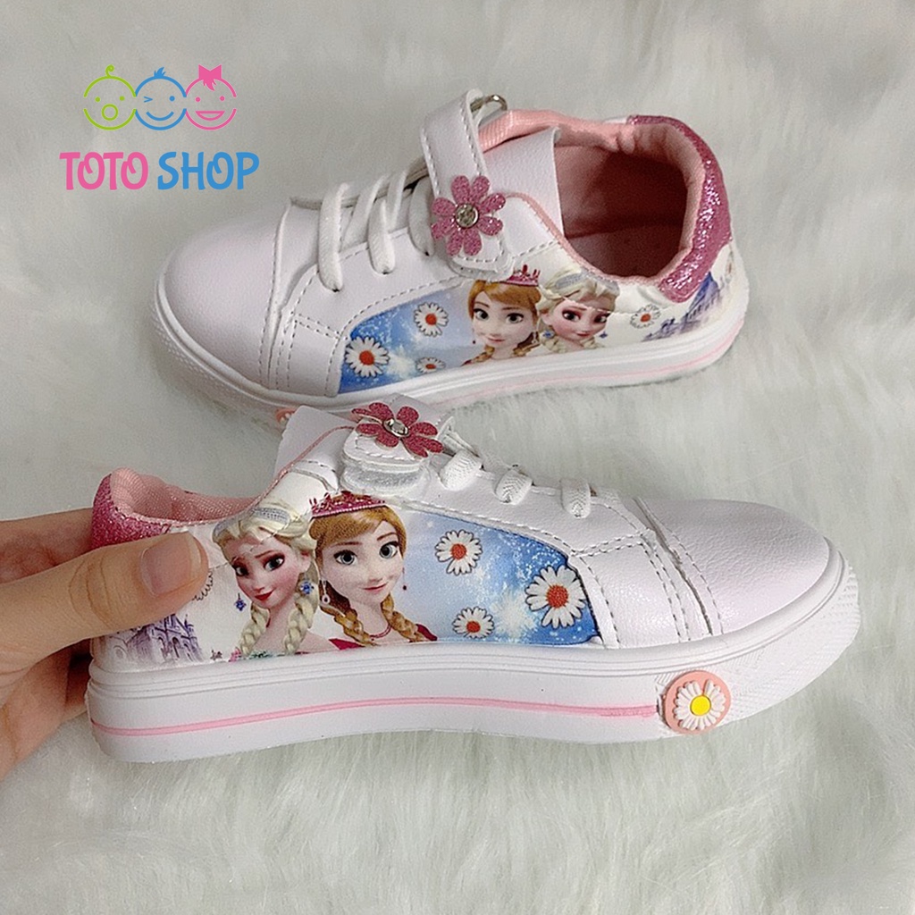 Giày thể thao sneaker in hình công chúa Elsa cho bé gái