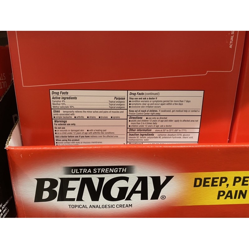 Kem Xoa Bóp Giảm Đau BENGAY Ultra Strength 113g
