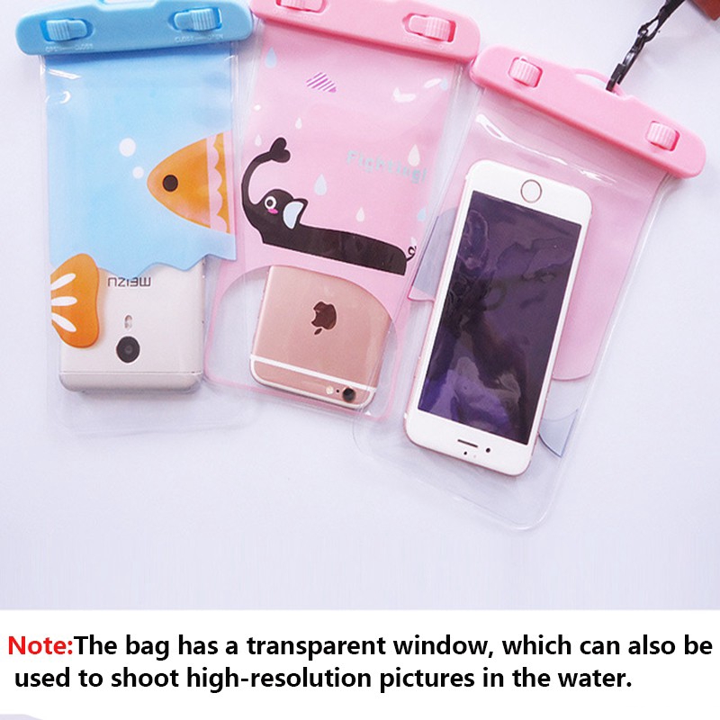 Túi nhựa chống thấm nước cho điện thoại + dây