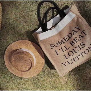 (sỉ lẻ) Túi cói someday 2 lớp lót hàng quảng châu, nút bấm , khóa kéo, túi đi biển