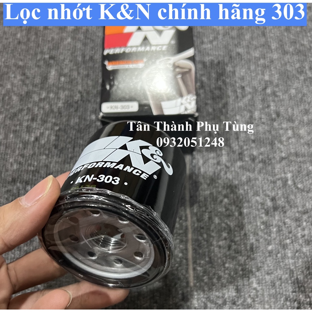 Lọc nhớt K&amp;N chính hãng 303 (cho Kawasaki), 204-1 (Phân khối lớn)