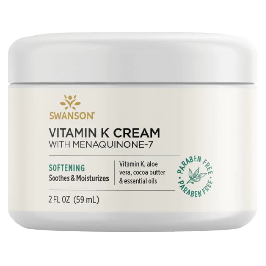 VITAMIN K CREAM | Swanson Vitamin K với Menaquinone-7  | Không Paraben Giảm Thâm Quần Mắt Dướng Ẩm Làm Dịu Da