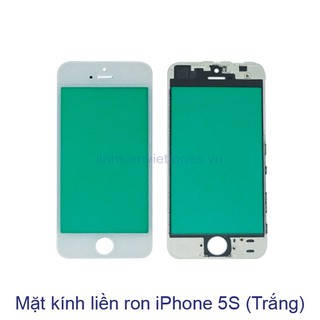Mặt kính Liền Ron Ép Kính iP5S (Trắng/ Đen)