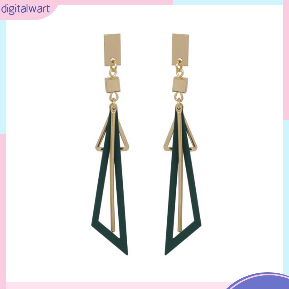 Hoa Tai Dáng Dài Hình Tam Giác Thời Trang Cho Nữ