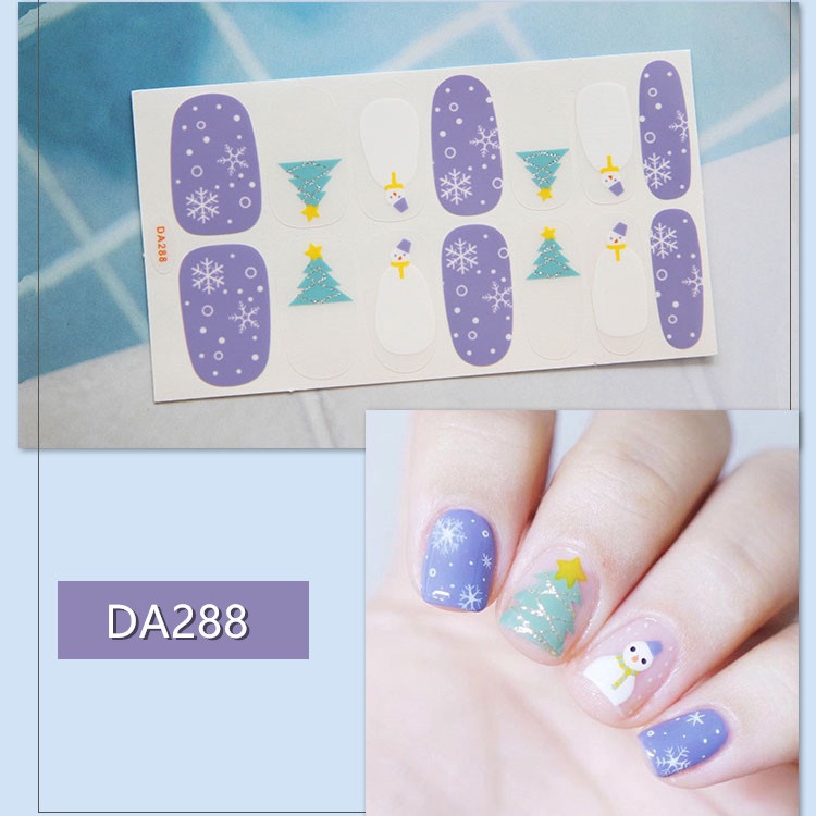 Bộ nail sticker dán móng tay trang trí 3D xinh xắn DA281-DA320 chống thấm nước