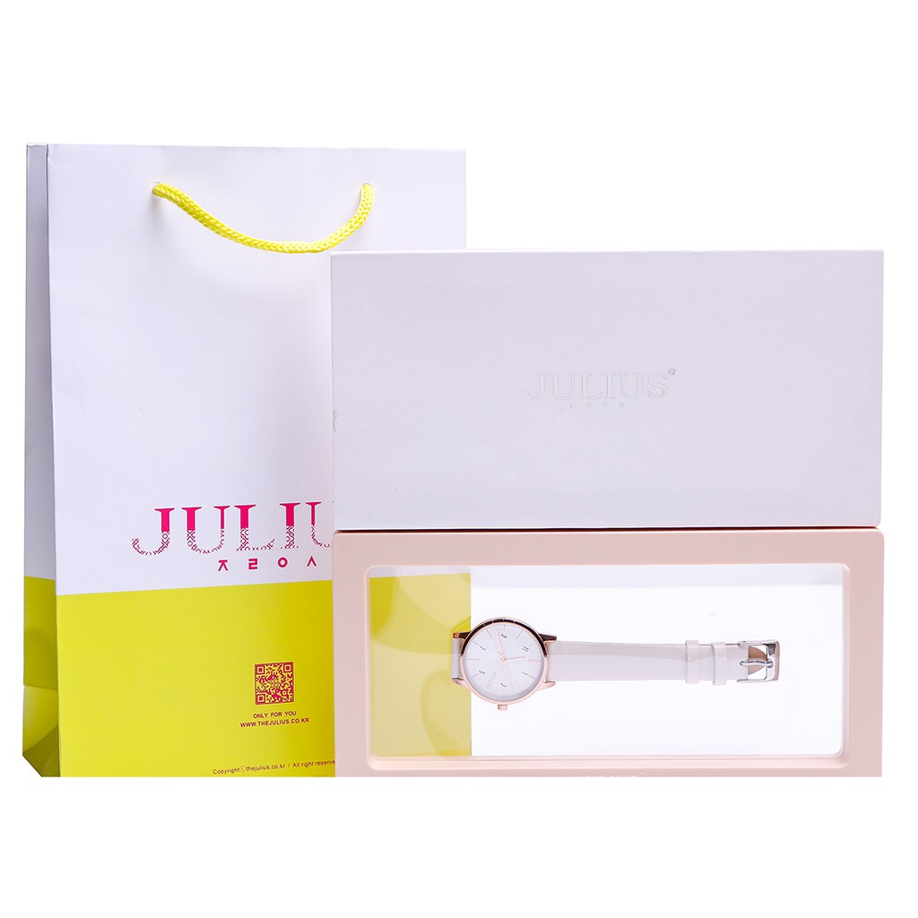 Đồng Hồ Nữ JA-1253A Julius Hàn Quốc Dây Da (Màu Trắng) | BigBuy360 - bigbuy360.vn