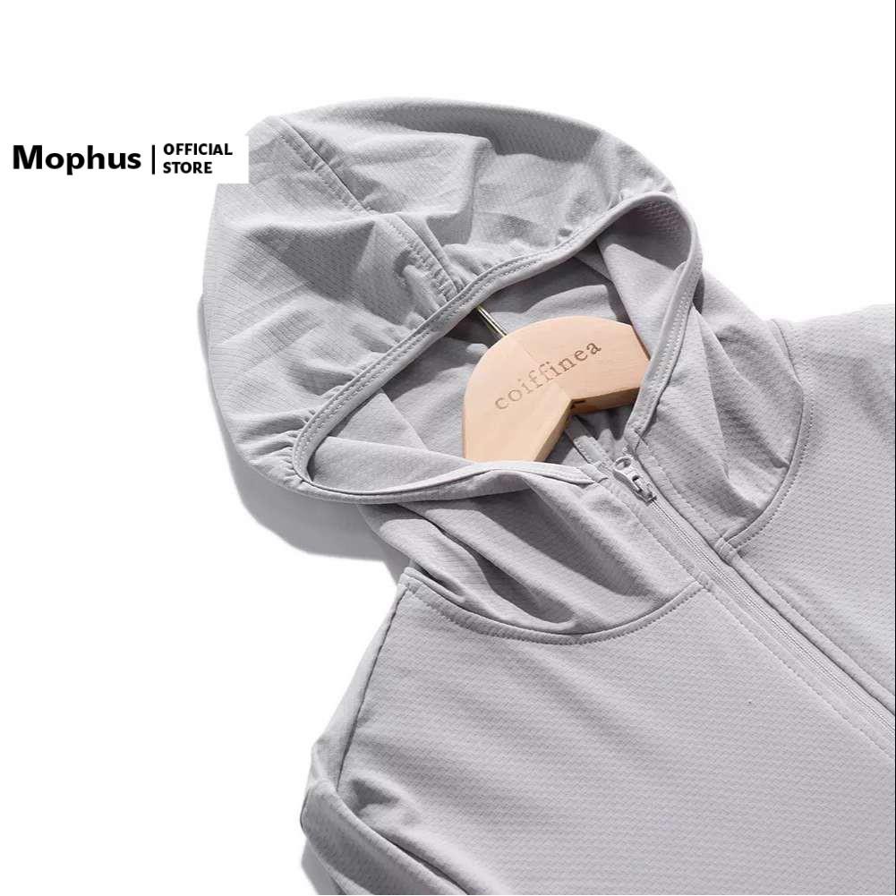 Áo khoác chống nắng nữ Mophus toàn thân dáng dài, cho bé vải nhật thông hơi thấm hút mồ hôi EN002