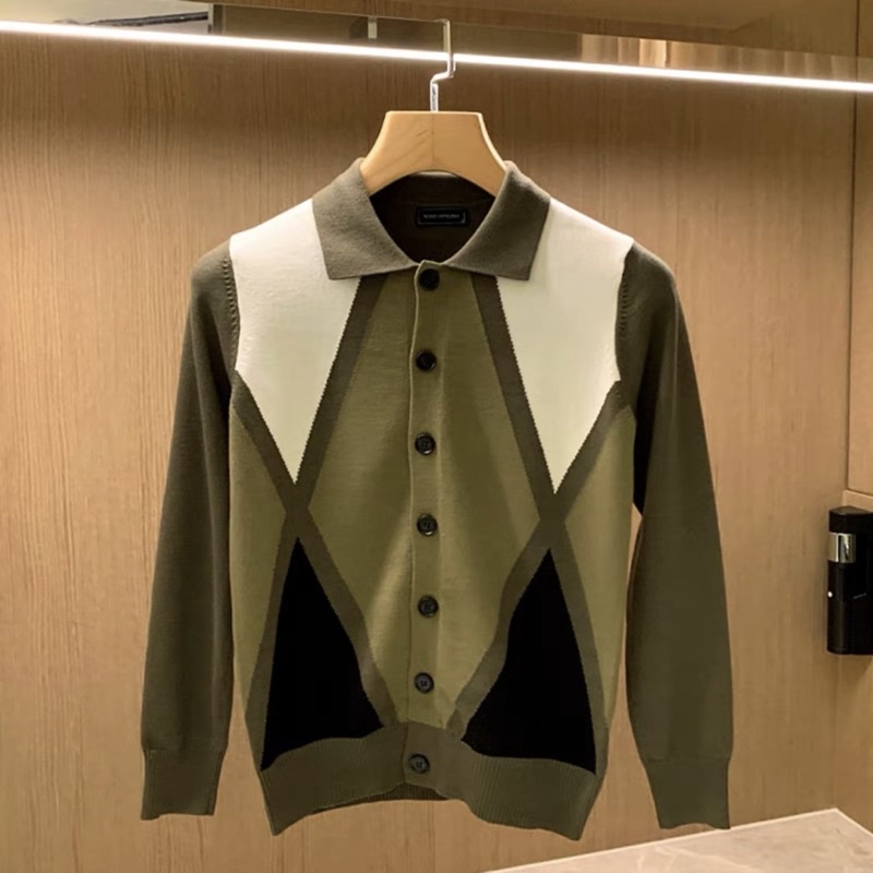 Áo len cho nam giới chất liệu dệt kim thời trang Âu Mỹ, áo len nam POLO thời trang cá tính