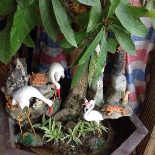 Con cò trang trí cây cảnh_T45