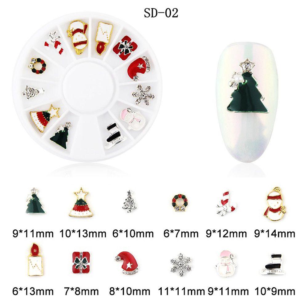 Phụ Kiện Trang Trí Móng Nghệ Thuật 3D Hình Ông Già Noel / Người Tuyết
