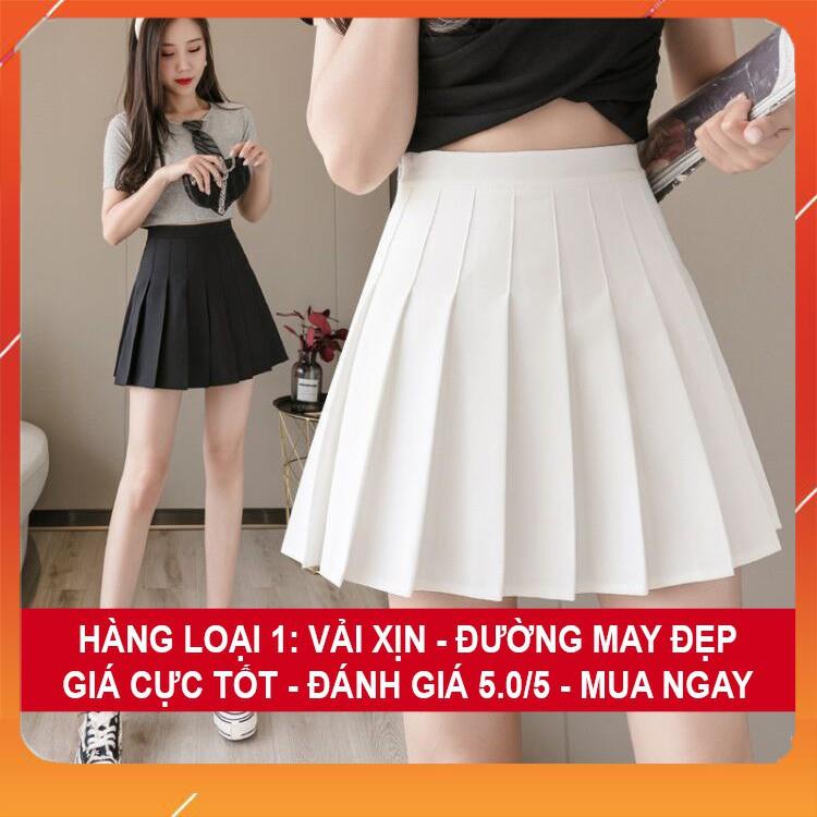 Chân váy xếp li ngắn chữ A kiểu Tennis lưng cao , váy xếp ly đẹp 2021