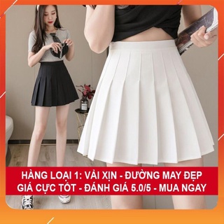 Chân váy xếp li ngắn chữ A kiểu Tennis lưng cao , váy xếp ly đẹp 2021