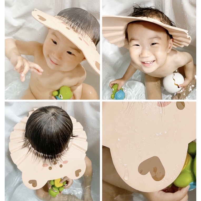 NÓN/ MŨ TẮM GỘI SIÊU NHẸ CHÍNH HÃNG DOTTODOT &amp; MALANG HONEY - HÀN QUỐC