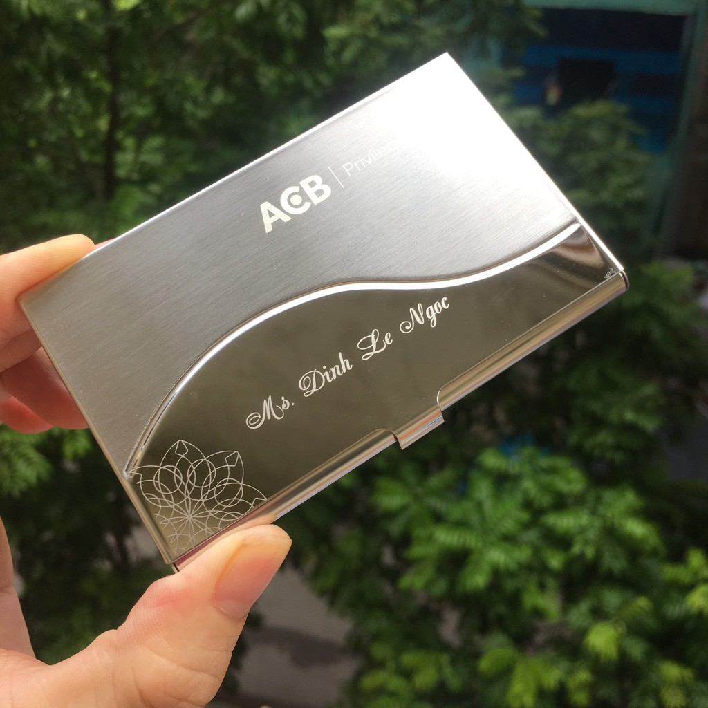 Hộp Đựng Card Visit Cầm Tay, Nhỏ Gọn Làm Từ Inox Không Gỉ _NC06 Quà Tặng Văn Phòng Ý Nghĩa [ Có Khắc Theo Yêu Cầu ]