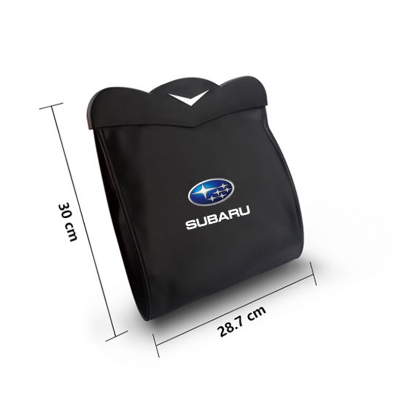 Túi đựng rác nhỏ chất liệu da có đèn LED gắn sau ghế ngồi xe hơi Subaru Xv Forester Brz Wrx Sti Levorg