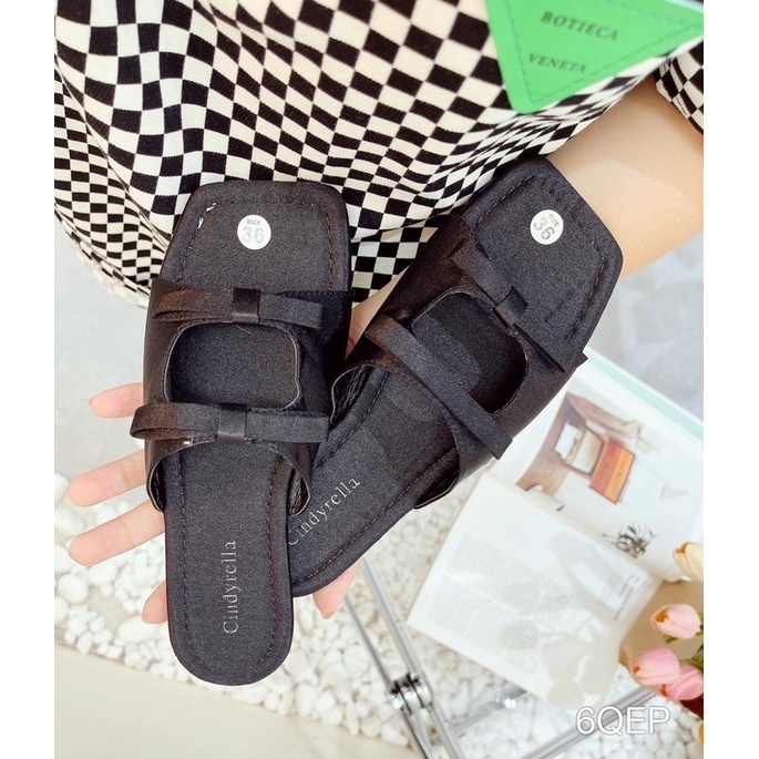 Dép Bệt 2 Nơ Lụa Siêu Xinh