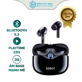 Tai nghe bluetooth robot airbuds t30 thiết kế in-ear chống nước, cảm ứng thông minh, chất âm rõ nét, kết nối ổn định