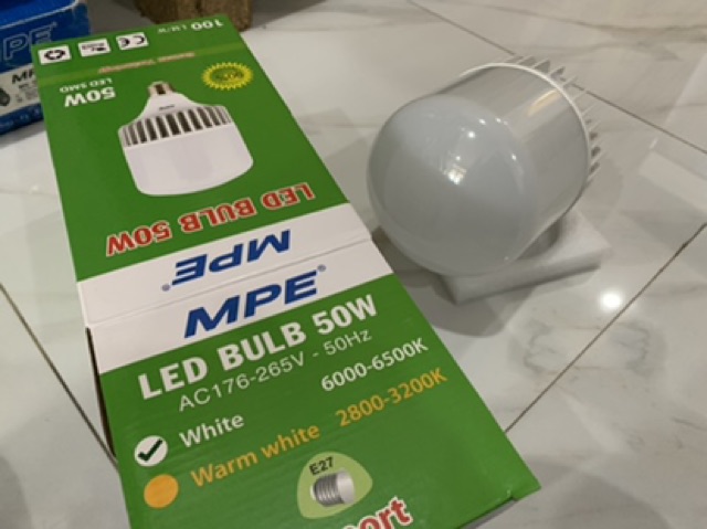 Đèn led MPE bulb 50w ánh sáng trắng LB-50T