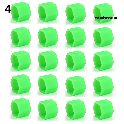 Bộ 20 nắp chụp con ốc bánh xe hơi trang trí bằng silicone 19mm