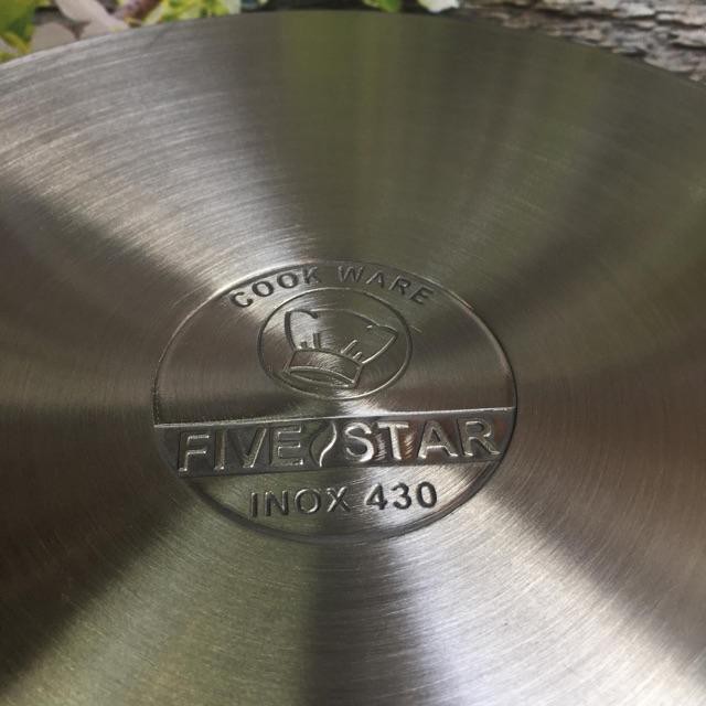 Nồi luộc gà inox 430 bếp từ 3 đáy FiveStar Standard 32cm nắp inox.tặng 1 vá canh inox