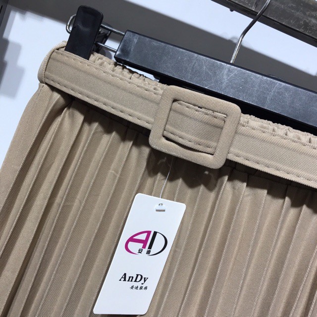 Chân váy midi dáng dài LYNS kiểu dáng xếp ly có kèm đai Nhiều màu - MSD05 | BigBuy360 - bigbuy360.vn