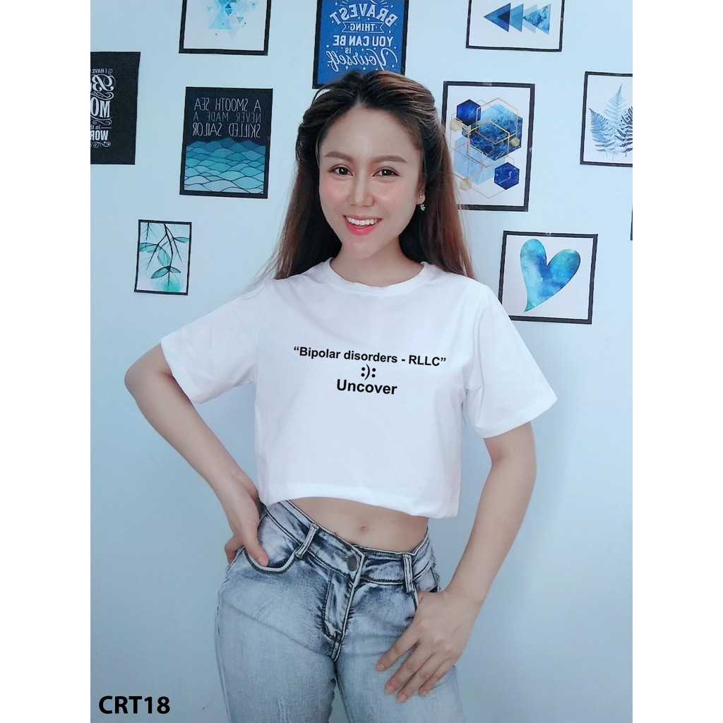 [FREE SHIP ĐƠN TỪ 50K] Áo croptop Uncover chữ ngực HARI0520 1