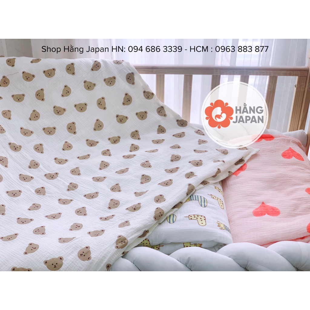 Chăn xô trần bông BABYBEE cho bé dày dặn ấm áp kích thước 1m*1.2m ( ngẫu nhiên)- Hàng việt nam chất lượng cao