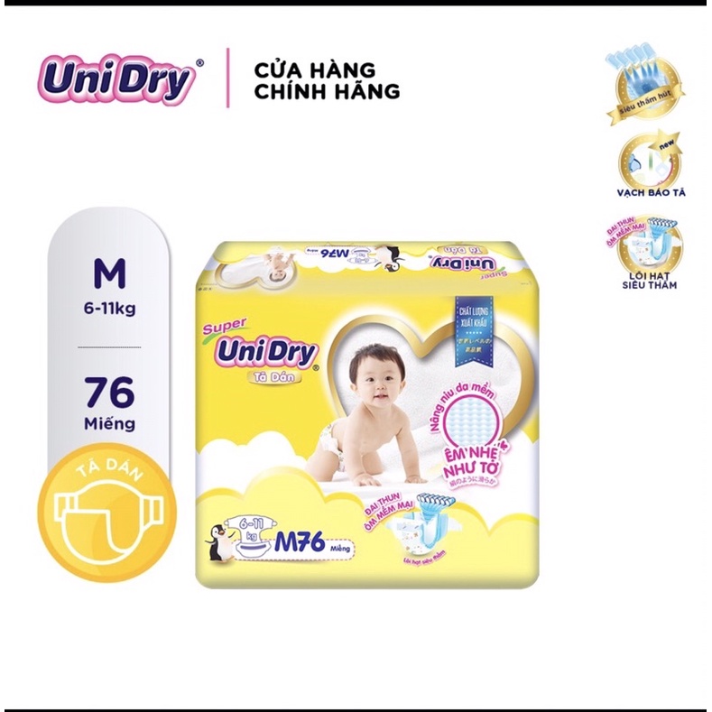 Tã dán UNIDRY M76/L68/XL62