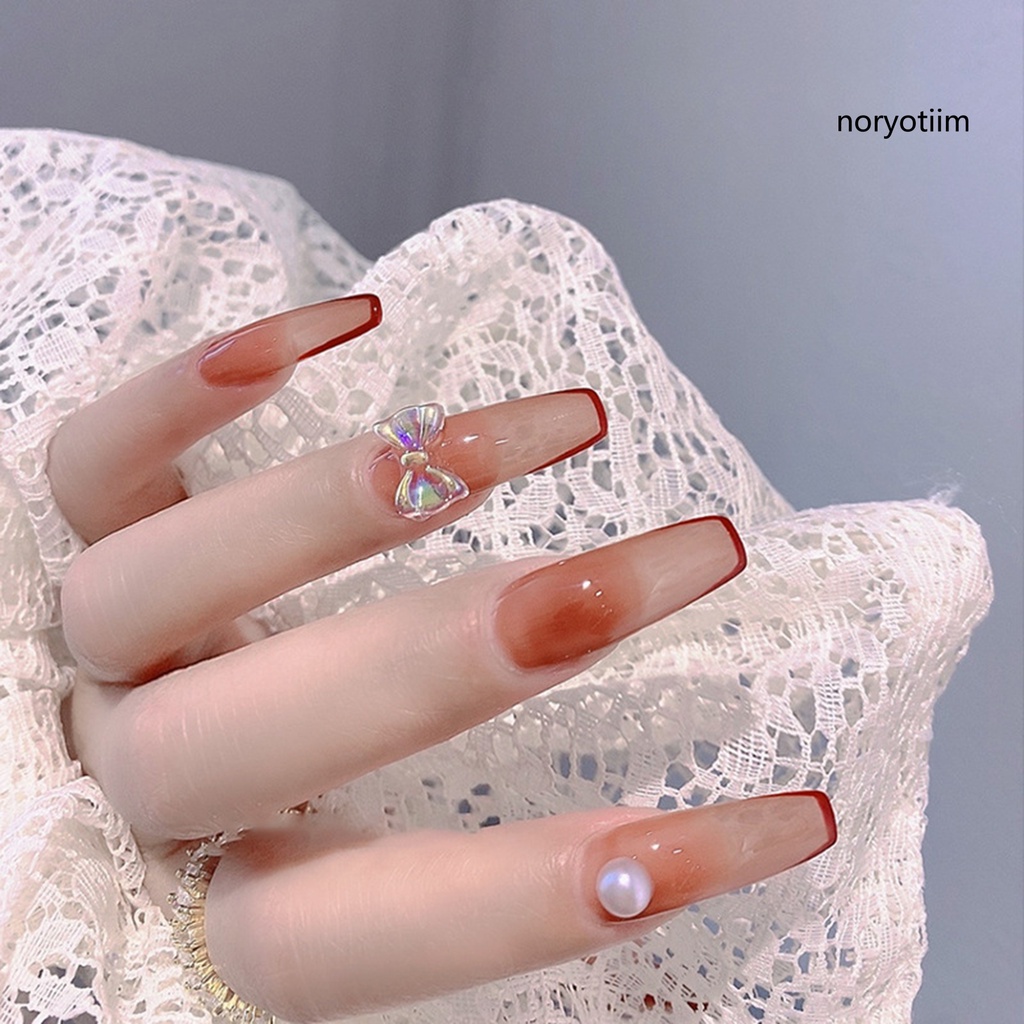 Bộ 50 nơ đính xinh xắn trang trí móng tay 3D DIY