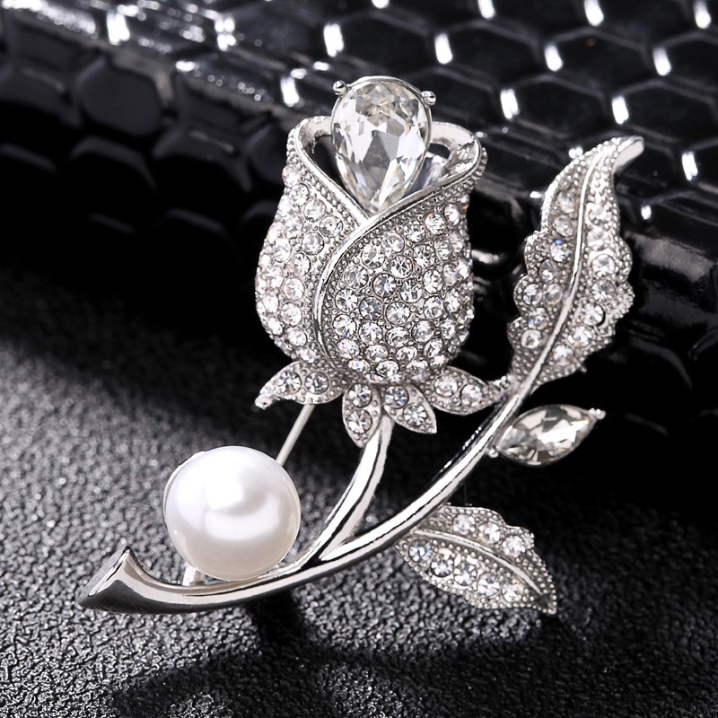 Bộ sưu tập cài áo hình hoa hồng đính đá sang trọng GC316 và các mẫu khác