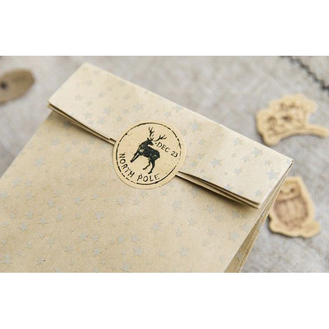 Bộ 46 Sticker tem động vật và hoa lá Trang Trí E53