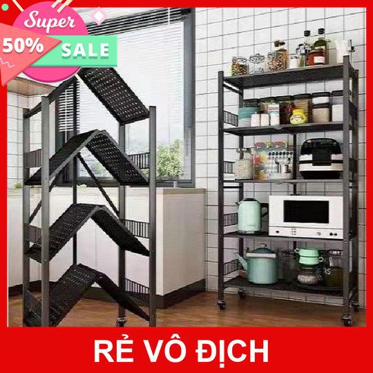 [XÃ KHO] KỆ SẮT 5 TẦNG, 3 TẦNG, 4 TẦNG ĐỂ ĐỒ XẾP GỌN CÓ BÁNH XE [HCM]