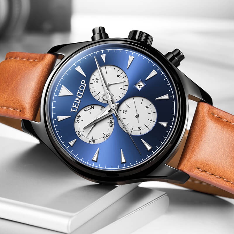 Đồng hồ nam chính hãng Teintop T7837-1 Kính sapphire ,chống xước,Chống nước,dây da máy cơ(Automatic),Bảo Hành 12 Tháng