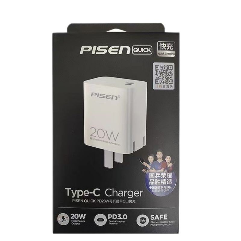 [ Pisen 20W Chân Gập ] ComBo / Củ sạc nhanh Pisenquick-TS C140 công suất 20W chân gập gọn - Có bán lẻ củ và dây riêng